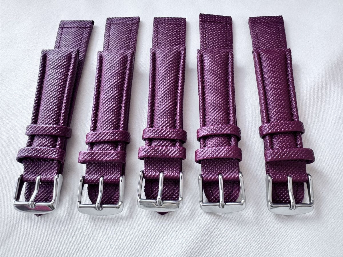 Bracciali & Braccialetti: 5 20mm NEW Purple Watch Straps, Textured – Nuovo (secondo la descrizione) da Zürich venduto da 613_g8jy 5