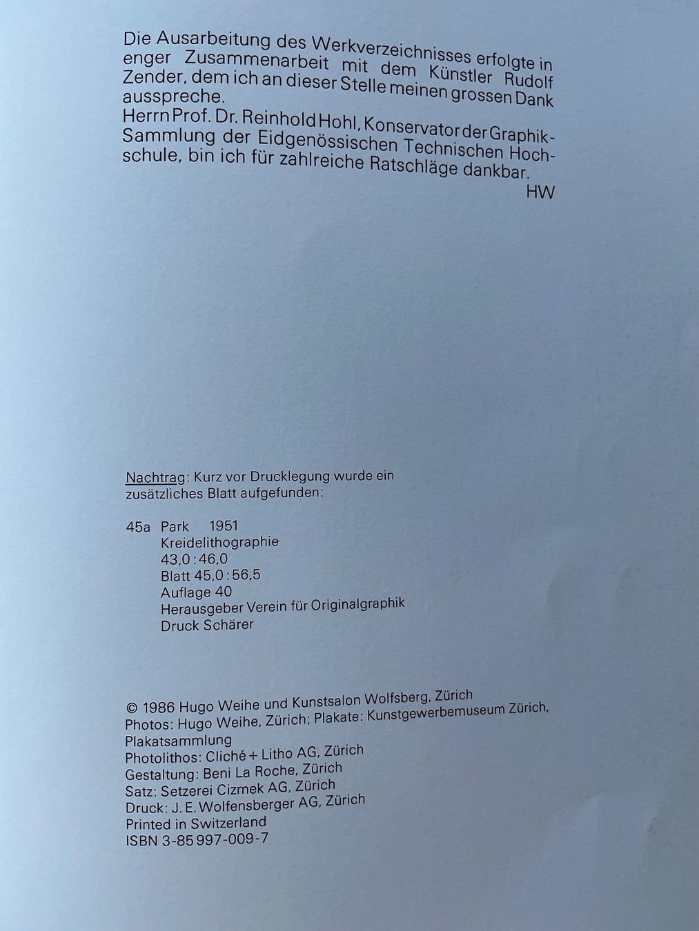 Bücher: Rudolf Zender - Das druckgraphische Werk – Gebraucht aus Pieterlen von LM1446 5
