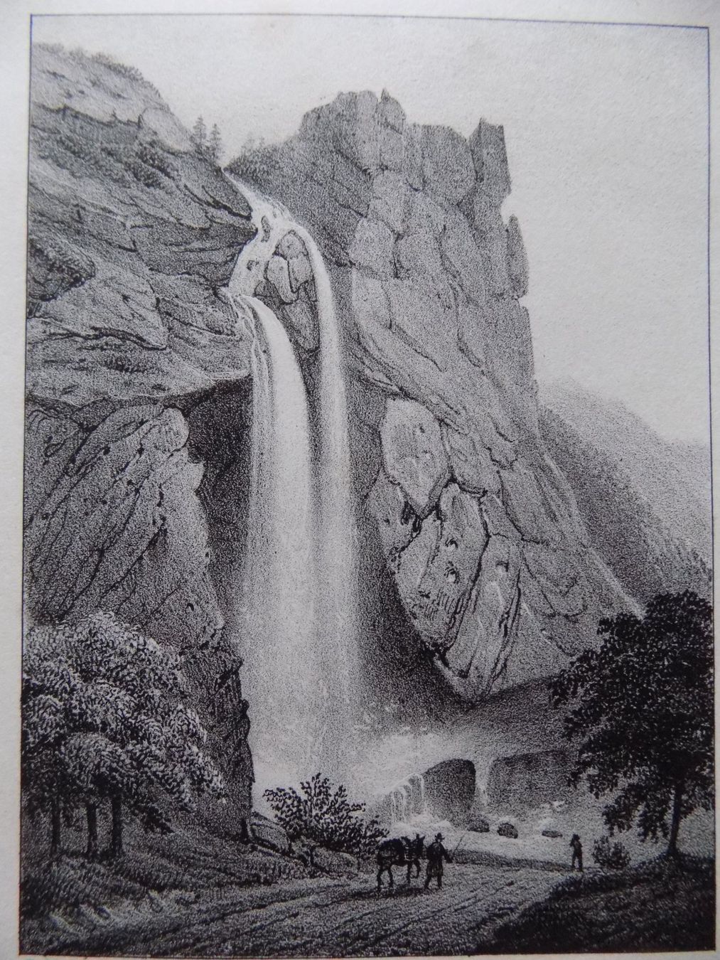 Stiche: Cascade de Cuoz Chambery von Dubios – Gebraucht aus Risch von Antikfee 3
