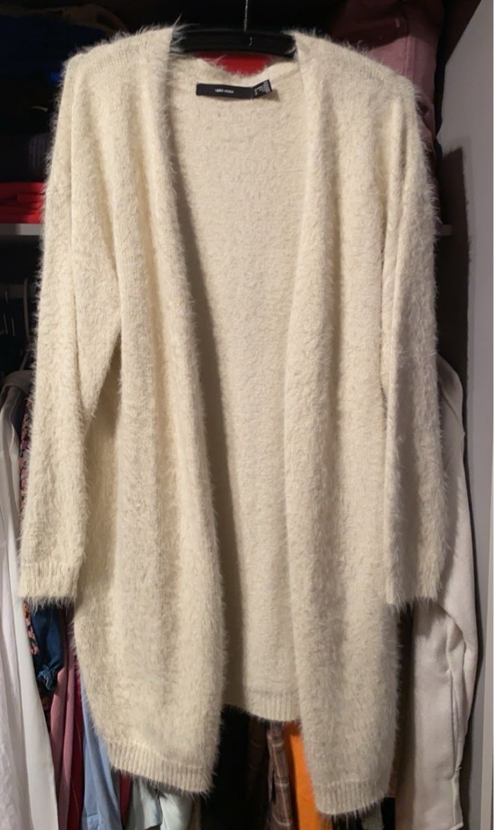 Giacche: Flauschige Strickjacke weiss Gr 46 – Usato da Oftringen venduto da tola19