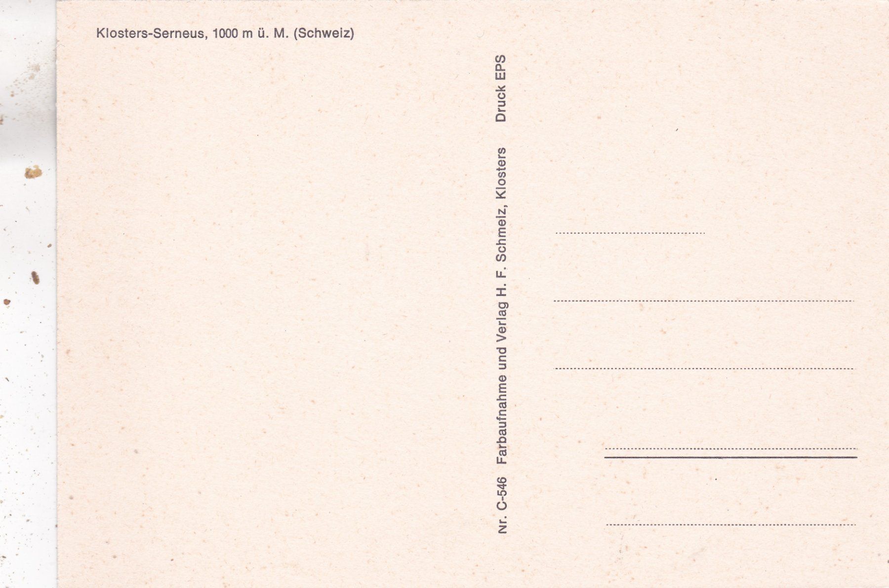 Cartoline postali: Klosters Serneus – Usato da Herisau venduto da Lisegrat2008 1