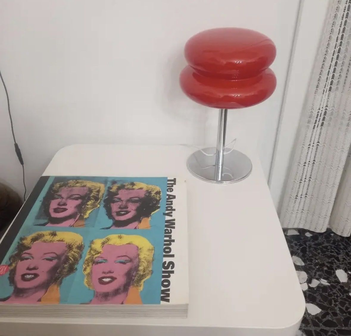 Lampade: Retro Stil Nachttischlampe, rot, Bauhaus – Usato da Bern venduto da Bellsjingle 1