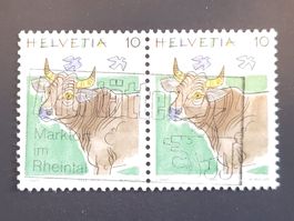 Timbres CH 1990/93 (Tiere I - Animaux) N° 789 Duo appondu