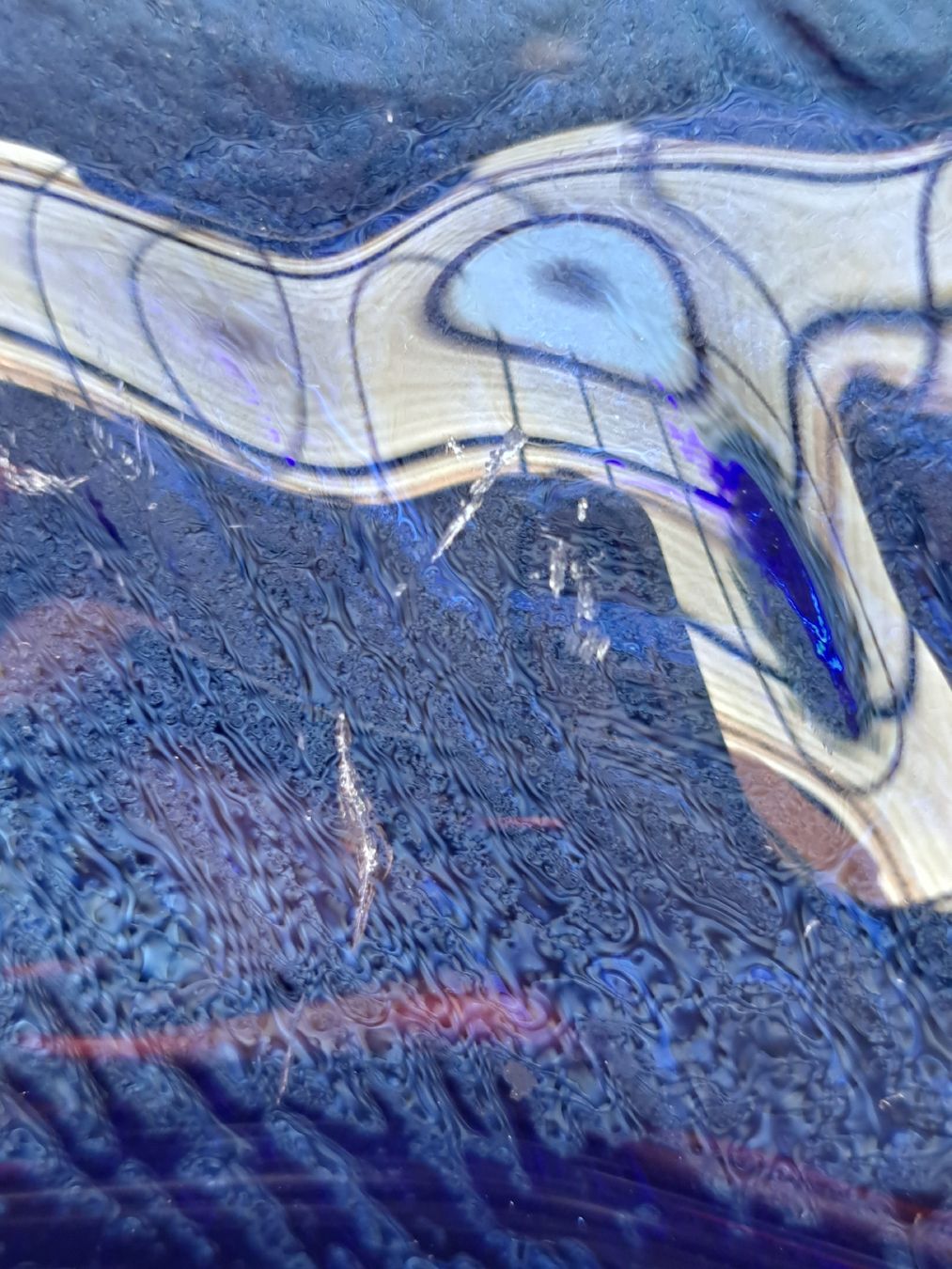 Schalen: Grosse schwere Glasschale in blau – Gebraucht aus Riedholz von Schildmaid2 3