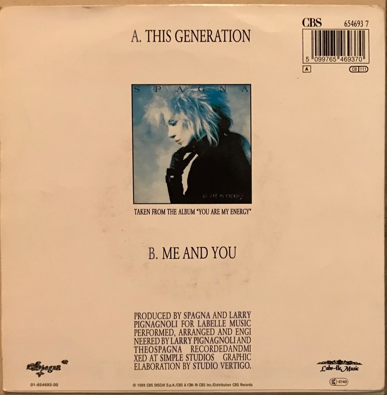 Dischi in vinile: SPAGNA - THIS GENERATION – Usato da Bussigny venduto da vinyl-pas-cher 1