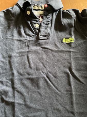 Herren Polo Shirt Superdry dunkelgrau Grösse M gebraucht