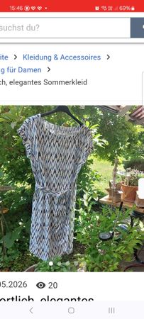 Sportlich, elegantes Sommerkleid Gr L
