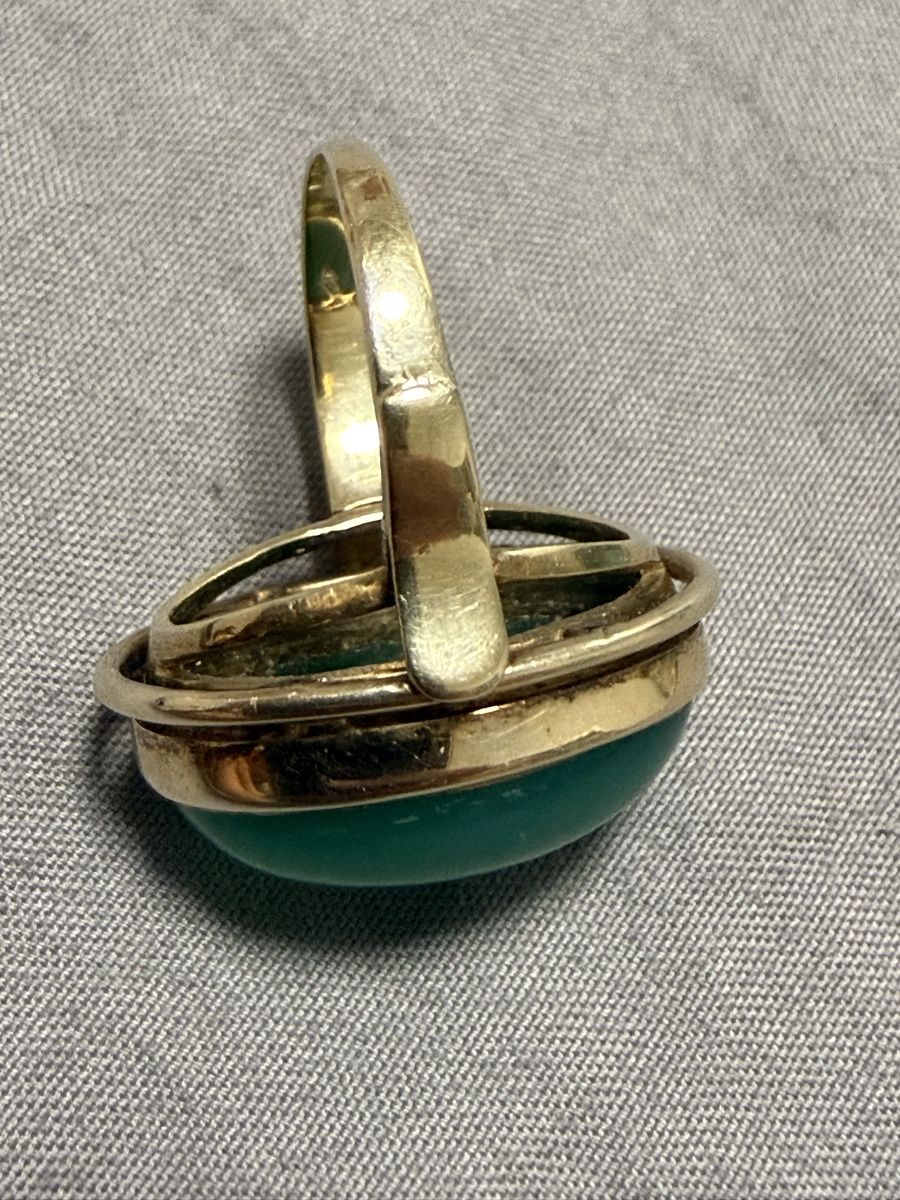 Ringe: RingGold 14k mit Chrysopras – Gebraucht aus Oberhof von RealStone 8