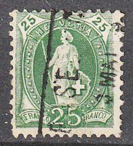 Tutti i francobolli: 1894 Steh. Helvetia ZNr. 67D – Usato da Arlesheim venduto da gaugi43