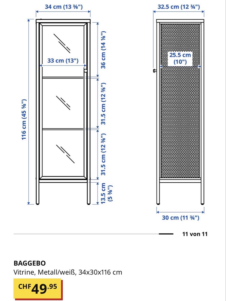 Ikea Vetrine: Baggebo Vitrine von IKEA  – Usato da Gerlikon venduto da smshb94 4