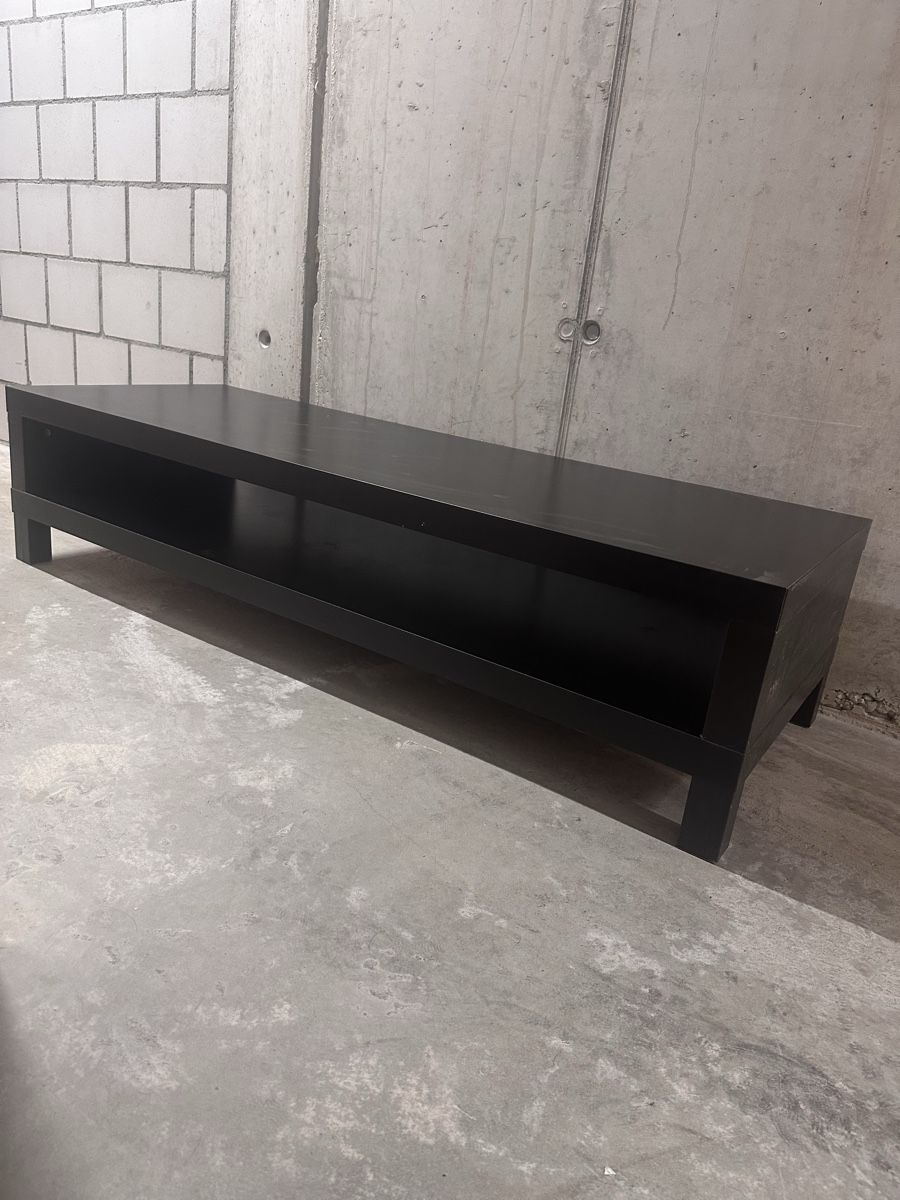Meubles TV: TV Lowboard schwarz dunkles Holz mit Ablage – D'occasion à Ried b. Kerzers par SebastianAlexx 2