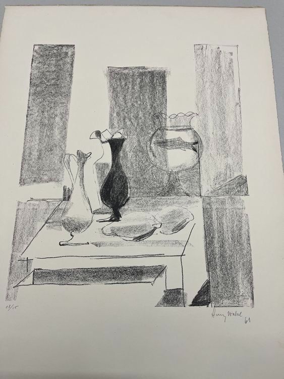 Grafica & Litografie: HENRY WABEL LITHOGRAPHIE SIGNIERT NUMMERIERT – Usato da Gersau venduto da grafik-kunst 6