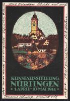 Steindruck-AK Nürtingen, Kunstausstellu