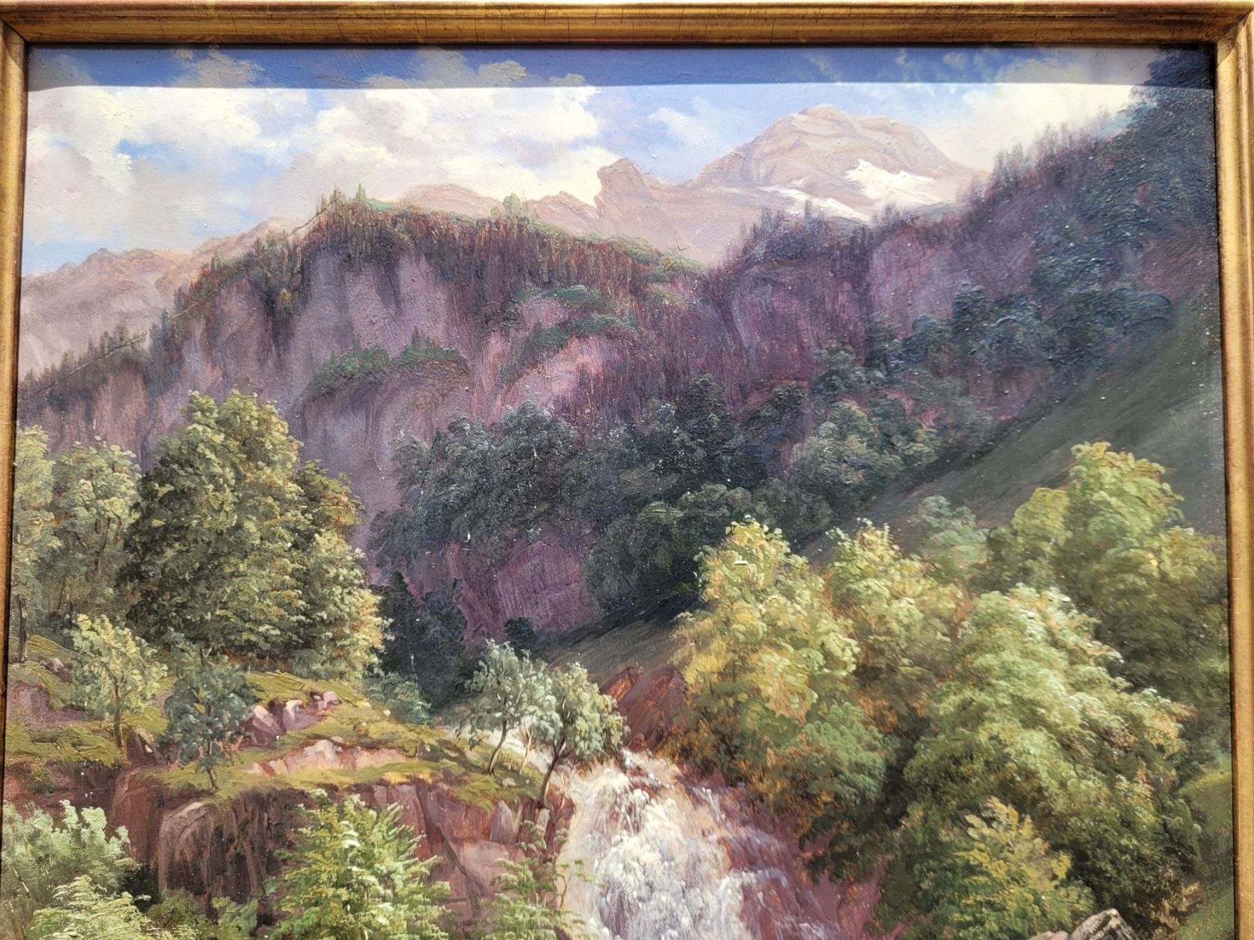 Dipinti: Bild "WASSERFALL IM GEBIRGE" - historisches Gemälde – Usato da Oetwil am See venduto da swisspeak 6