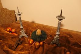 1 Paar schöne Kerzenständer Messing