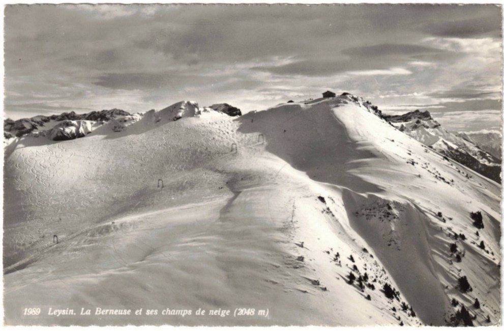 Cartoline postali: Leysin Berneuse mit Skilift Aï-Berneuse – Usato da Binningen venduto da Mountainrider