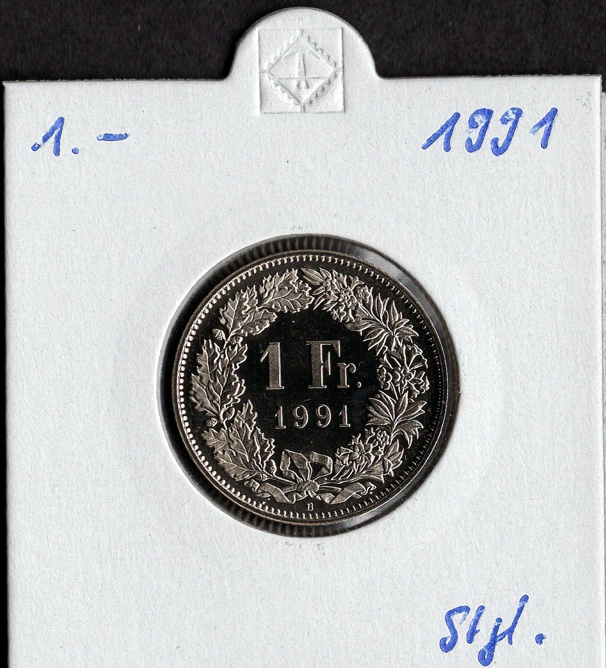 Tutti le monete: 1 Franken 1991 stgl. – Nuovo (secondo la descrizione) da Alpnach Dorf venduto da Colibri126