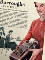 Burrough's - 5 alte Werbungen / Anciennes réclames 1955/57