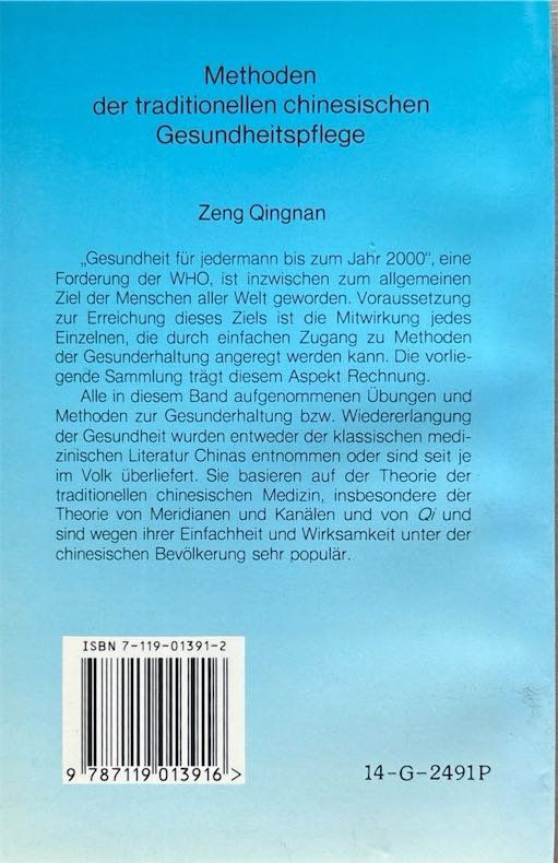 Libri: Methoden der traditionellen chinesischen Gesundheitspflege – Nuovo (secondo la descrizione) da Sarnen venduto da Livres 1