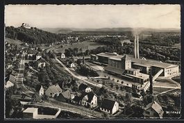 Wildegg, Ortsansicht mit Fabrikanlagen