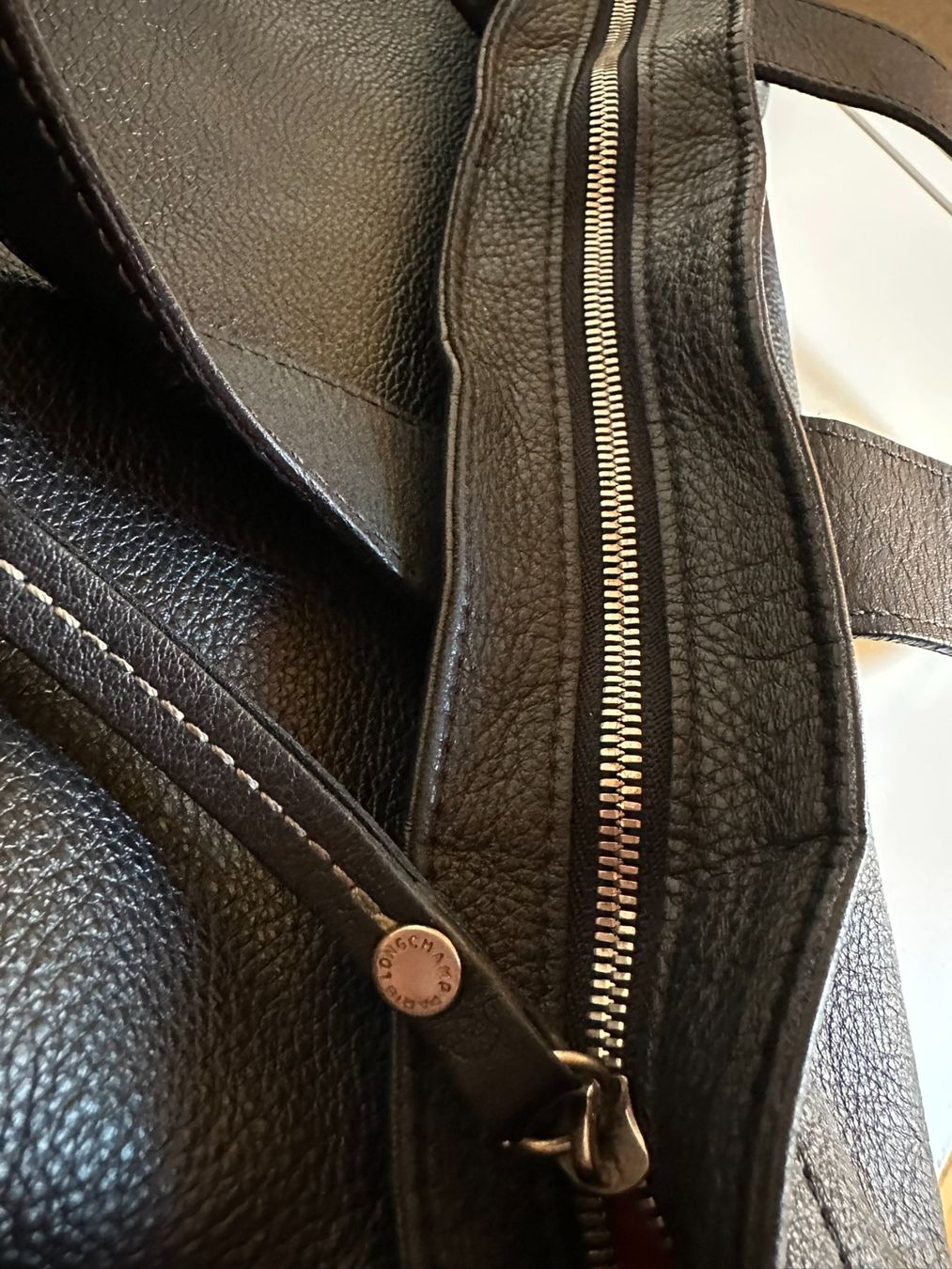 Longchamp Taschen für Damen: Sac cabas modulable LONGCHAMP cuir grainé noir – Gebraucht aus Bernex von euma1976 5