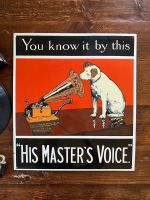 Email Schild His Master's Voice & Nipper 47 x 42cm