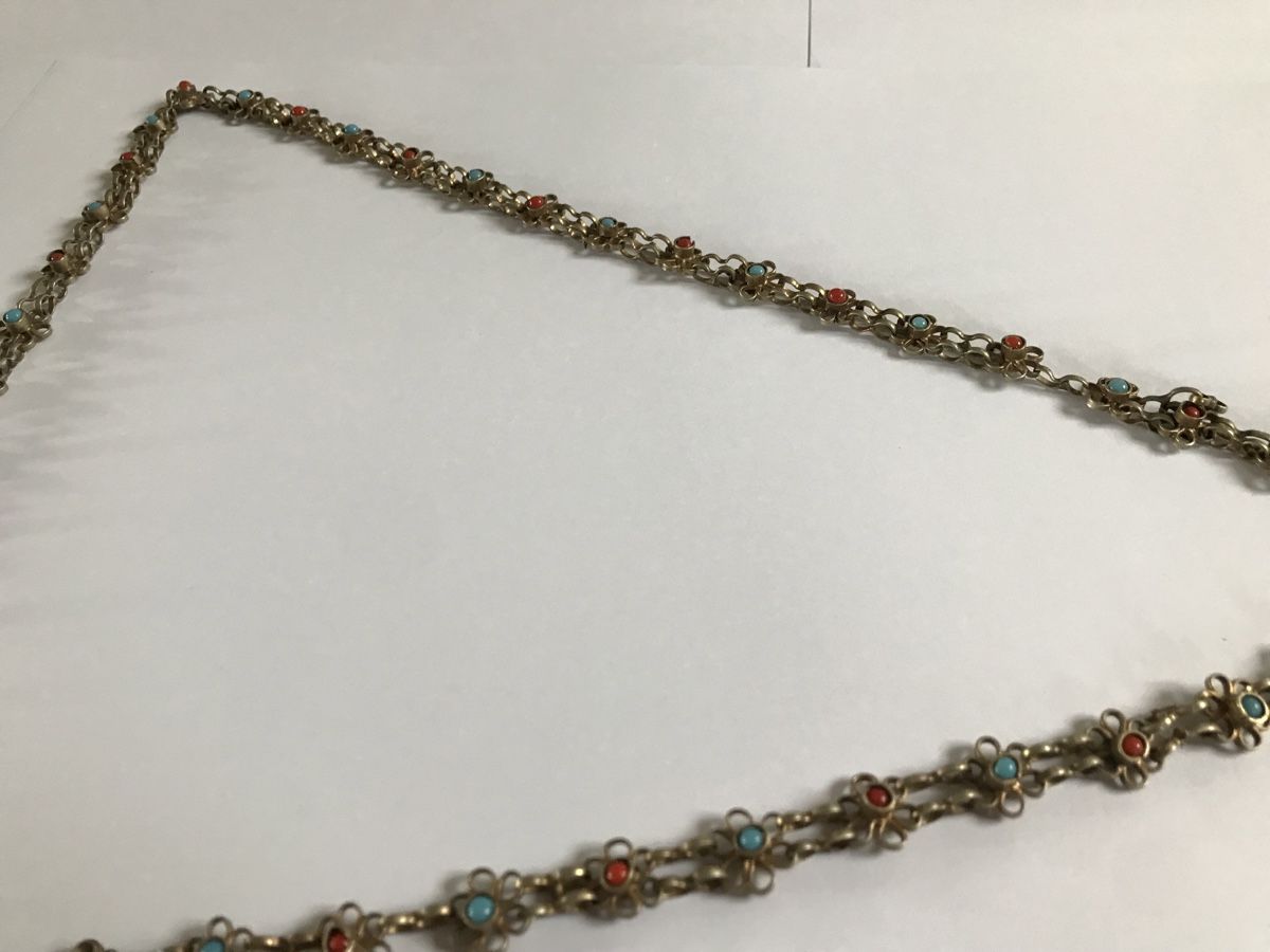 Catenine: Collier ancien fleuri en laiton – Usato da Grimisuat venduto da eliseba88 2
