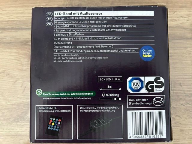 Lichterketten & Leisten: LIVARNO HOME LED-Band mit Audiosensor 3m – Neu und originalverpackt aus Opfikon von MKT1909 1