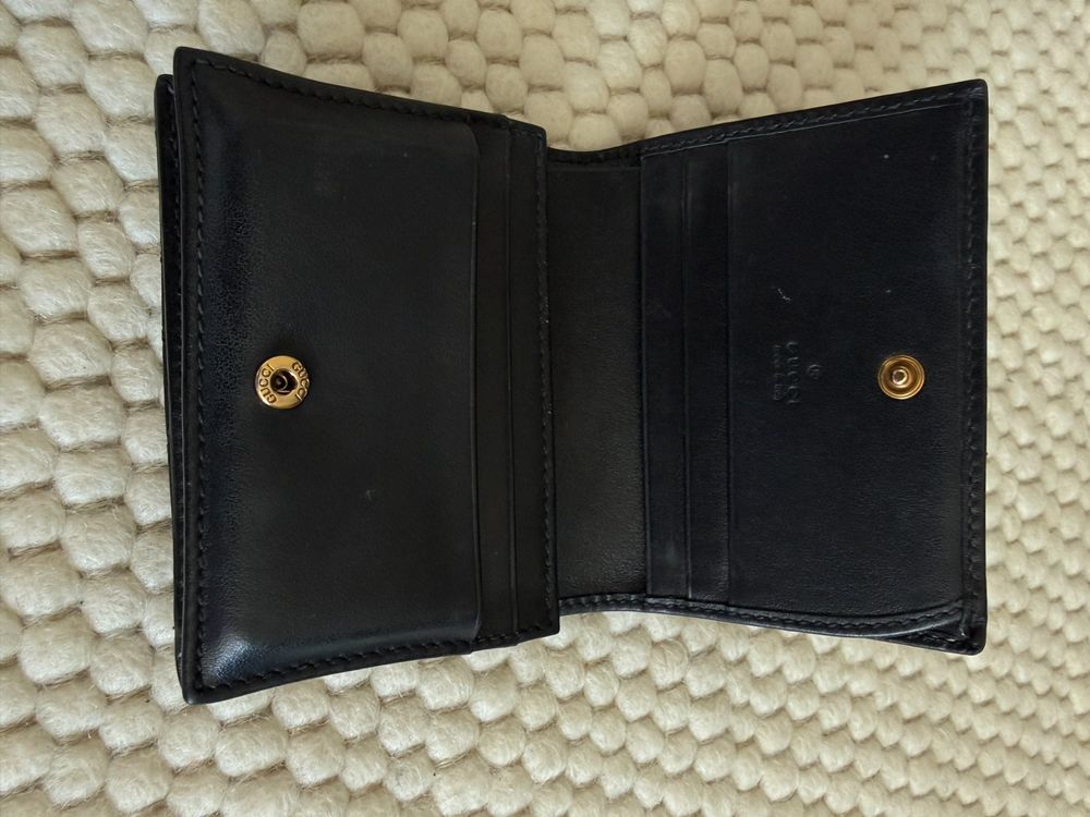 Original Gucci GG Marmont Portemonnaie schwarz | Box+Beutel (Gebraucht ...