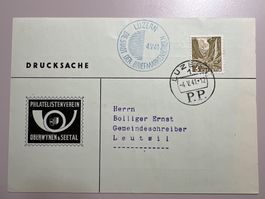 Karte Tag der Briefmarken Luzern 1941