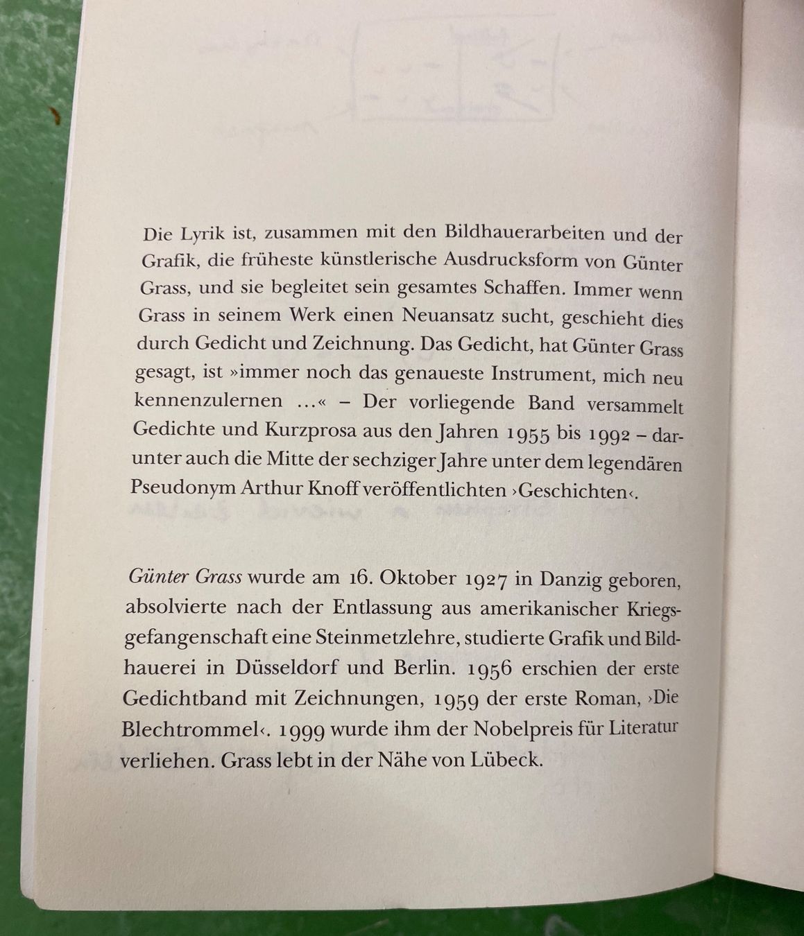 Libri: Günter Grass: Gedichte und Kurzprosa – Usato da Basel venduto da Ostschweiz06 2