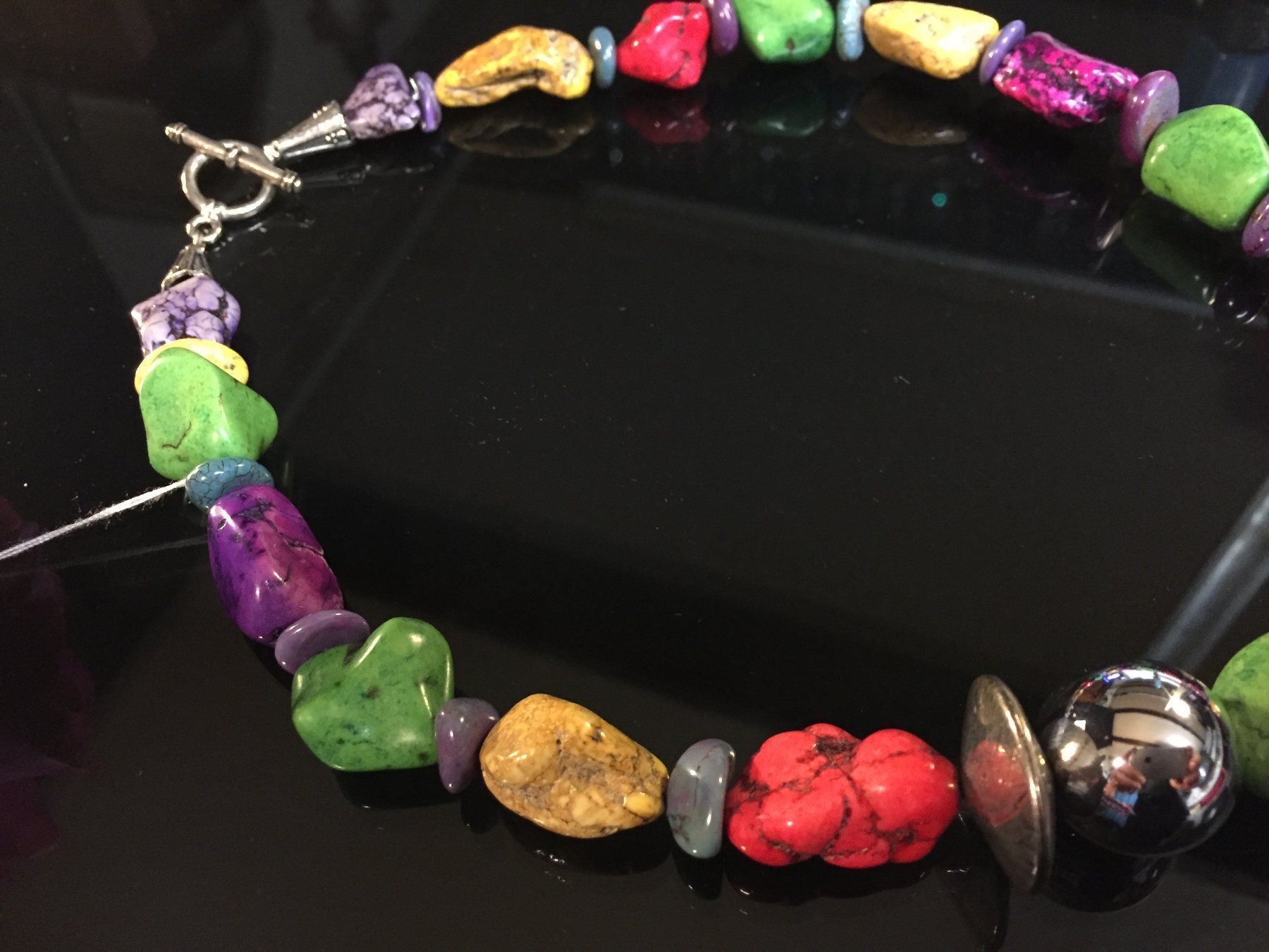 Catenine: Unique Collier / Kette aus Magnesit – Nuovo (secondo la descrizione) da Schaffhausen venduto da uniqueketten 6