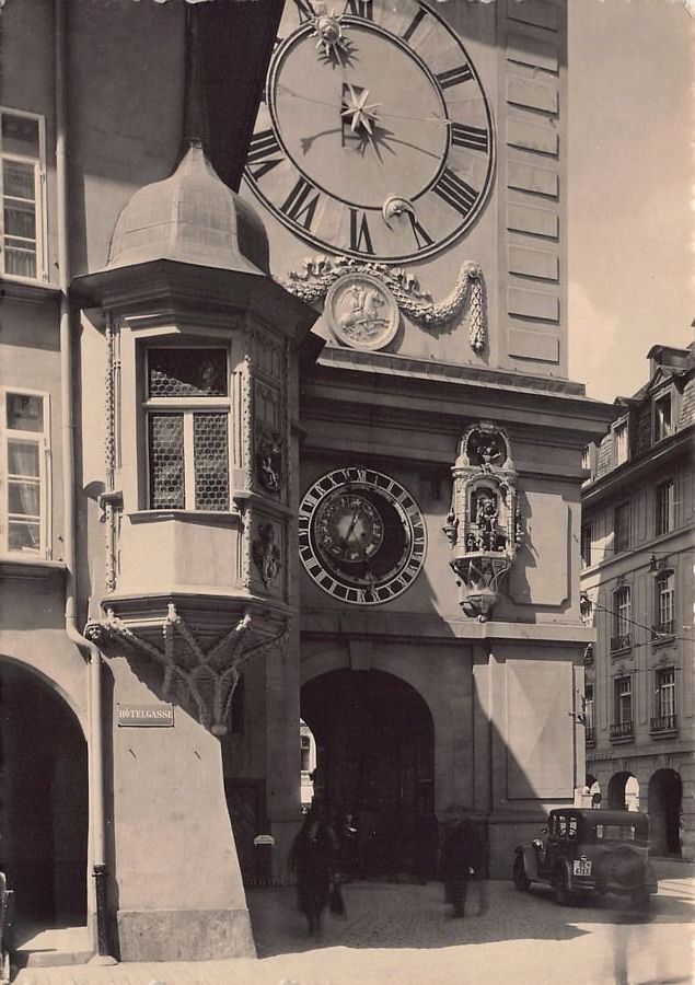 Cartoline postali: Bern, Zytgloggeturm, Oldtimer BE 6717, um 1930-35 – Usato da Frauenfeld venduto da POML
