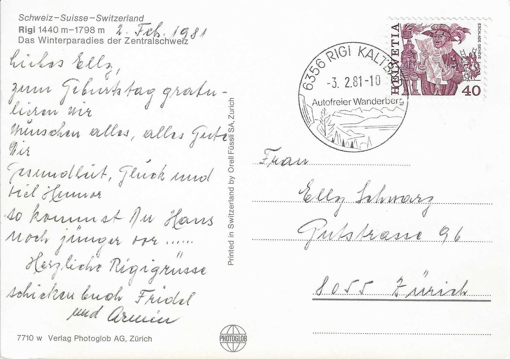 Cartoline postali: Rigi Das Winderparadies der Zentralschweiz LU – Usato da Rothrist venduto da Stranglehold 1