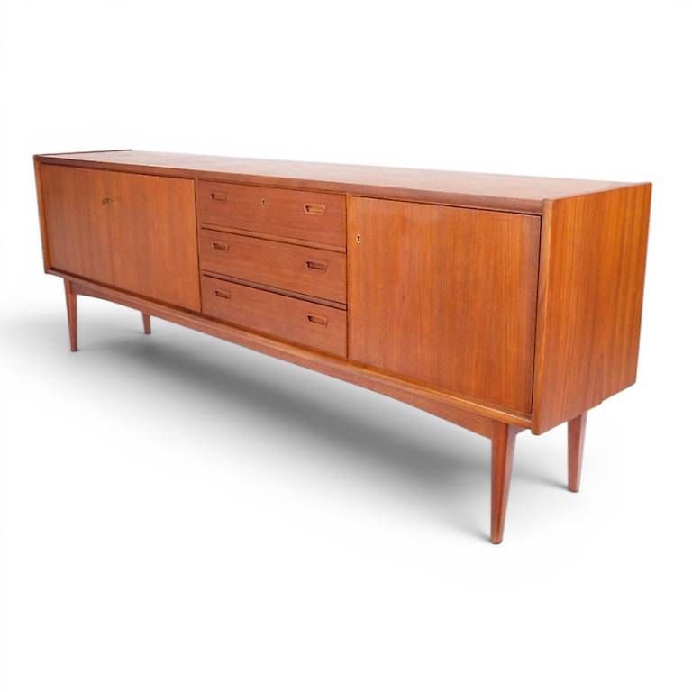 Cassettiere: Mid Century teak Sideboard XL – Usato da basel venduto da vintory.ch