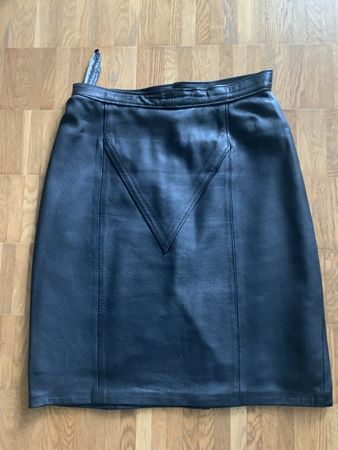 J.Taka Echtleder Jupe rock schwarz