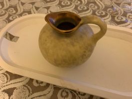 Dekorative Vintage Kanne mit Goldrand, Top Zustand!