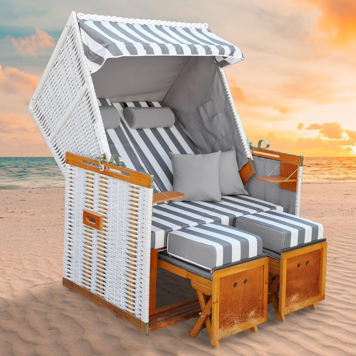 Liegen & Liegestühle: Strandkorb NORDERNEY DELUXE 120cm – Neu und originalverpackt aus Bottighofen von zaap