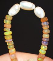 Armband L-7839 – Äthiopische Opal Rondellen facettiert mit 3
