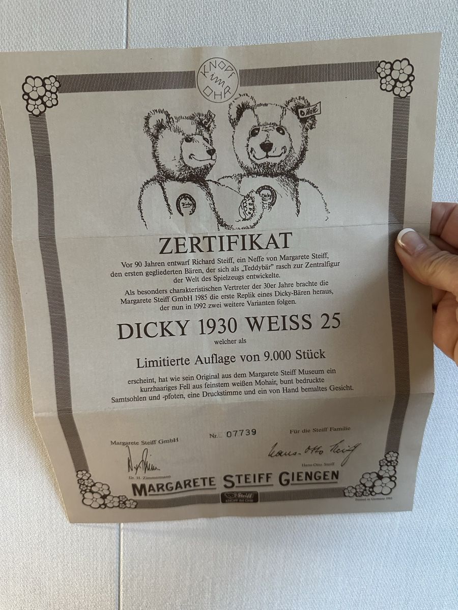Steiff Puppen: Steiff Bär Dicky – Neu und originalverpackt aus Mumpf von A_B_E 6
