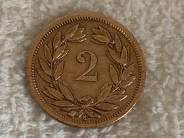 2 centimes/Rappen 1888