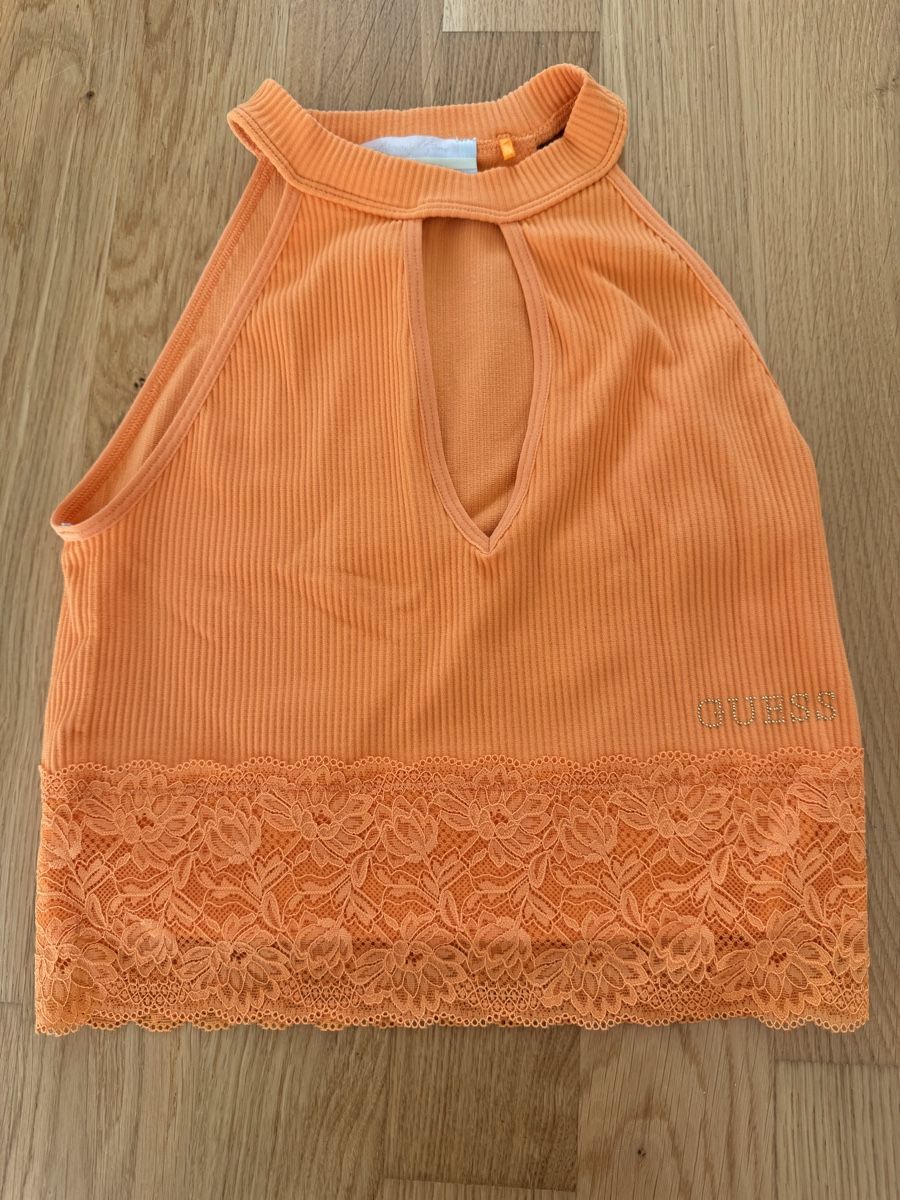 Guess Tops: Guess Top Orange Crop Spitzendetail Sommer – Neu (gemäss Beschreibung) aus Beringen von ste_bh8w