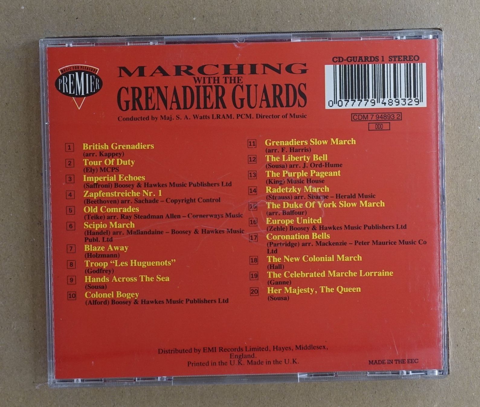 CDs: Marching With The Grenadier Guards - T5 – D'occasion à Sessa par discoverymedia 1