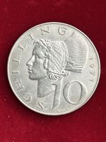 Highlight Silber 10 Schilling 1971  Österreich