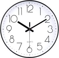 Große 30cm Wanduhr ohne Ticken mit arabischen Zahlen