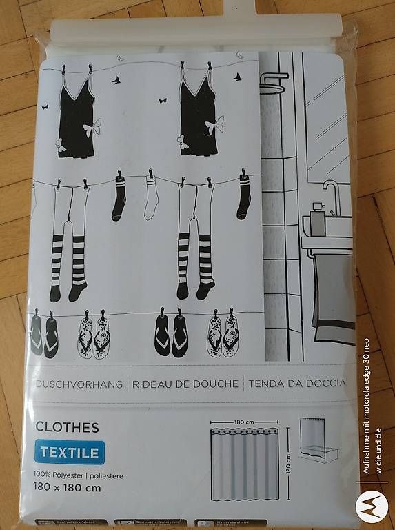 Manor Tende: Duschvorhang «Clothes» NEU – Nuovo e nell'imballaggio originale da Bern venduto da davenzin