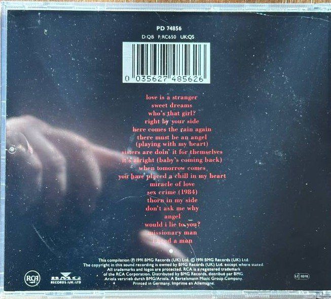 CD: Eurythmics - Greatest Hits CD - Top Zustand - 1991 – Usato da Beringen venduto da Mantafisch1 1