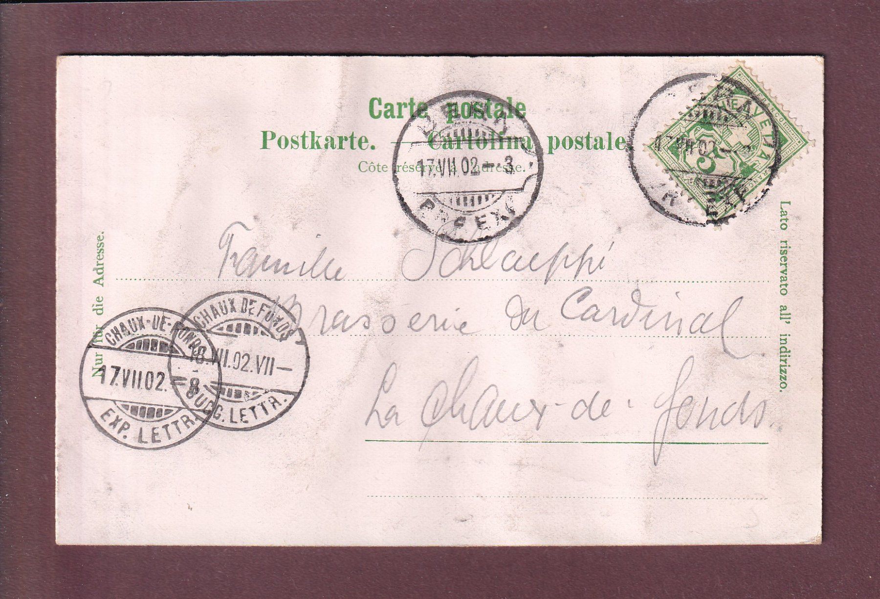 Cartoline postali: BERN - Kornhausbrücke - RELIEFKARTE - 1902 – Usato da Pully venduto da nicecards 1