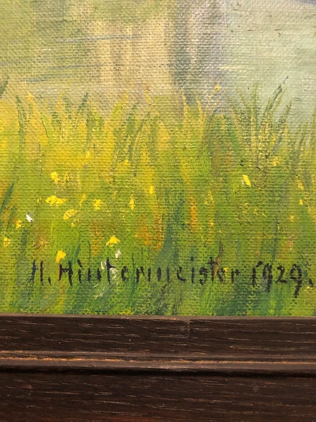 Dipinti: H. Hintermeister 1929 Gemälde mit Hof und Weiher – Usato da Hirzel venduto da pjn_d7xp 5