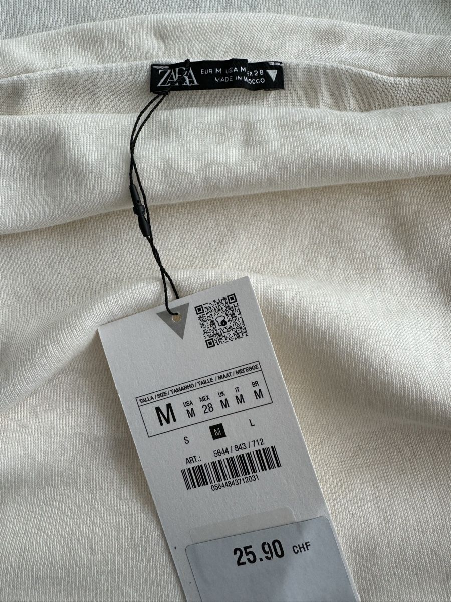 Zara Top: Neues Cremefarbenes Top ZARA Gr. M – Nuovo e nell'imballaggio originale da Erlenbach ZH venduto da Irina_from_Erlenbach 4
